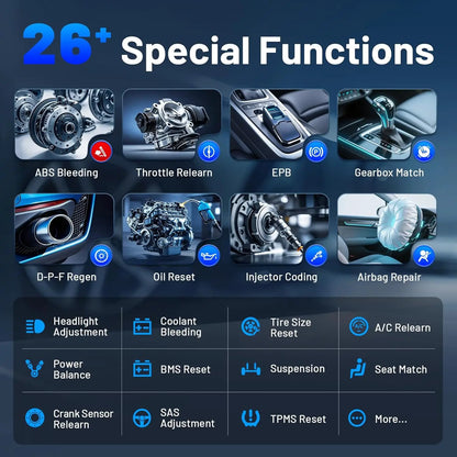 OBD2 Diagnosetool – Auto Scanner – Foutcode Uitlezer – Diagnoseapparaat – Bluetooth – Volledige Systeemdiagnose – Levenslange Updates