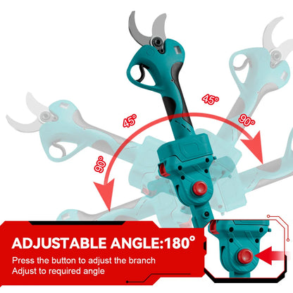 Telescoop Takkenschaar - Elektrische Snoeischaar - Heggenschaar Accu - Borstelloze - 45MM - 2800W - 2-in-1 Tuinschaar - voor Hoge Takken - Met 2 Batterijen en 1 EU Plug