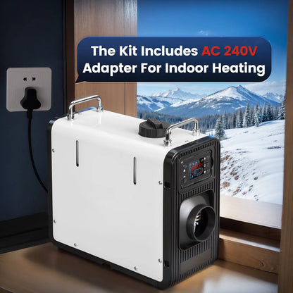 Diesel Parkeerverwarmer – Luchtverwarmer – Cabin Heater – Truck Verwarming – Mobiele Heater – 5-8 kW Vermogen – Bluetooth Bedienbaar