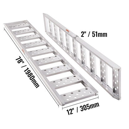 Aluminium Oprijplaten – Opritplaten – Laadplaten – Oprijbanen – Draagplaat – Antislip Traptreden - 1250 lbs Draagvermogen
