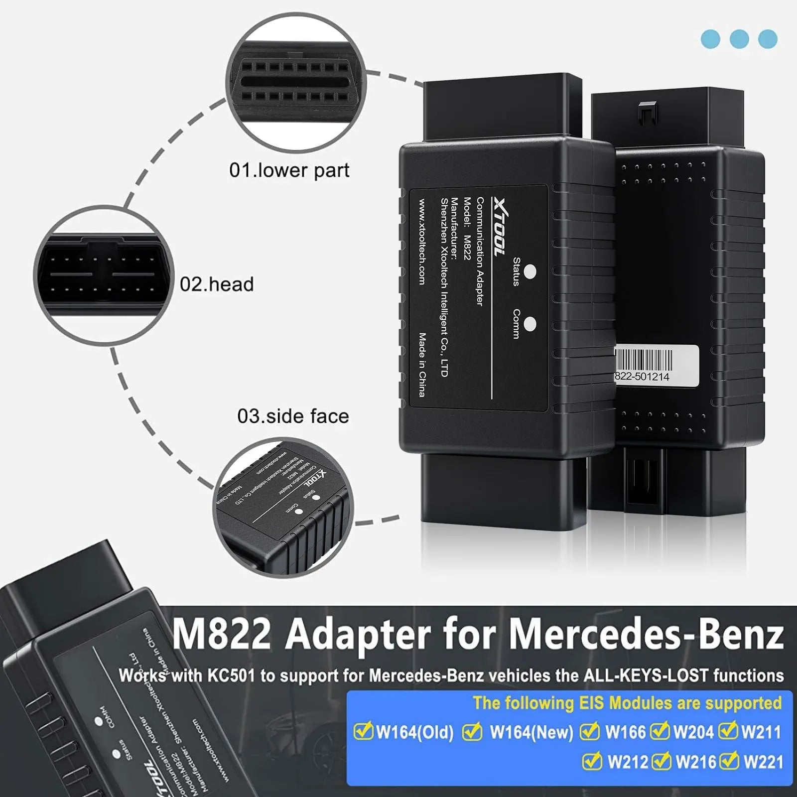 Adapterset Sleutelprogrammering – Sleutel Emulator – IMMO Communicatie Adapter – Autosleutel Programmer – Sleutel Emulator Kabel – Geschikt Voor Toyota 8A En Mercedes-Benz – Bespaart Tot 65% Programmeertijd – Duurzaam Kunststof - QUORE