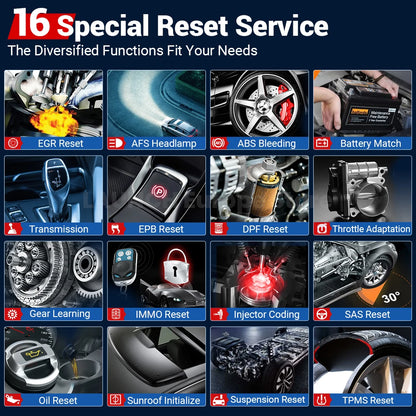 OBD Scanner - OBD2 - Auto Scanner - Auto uitlezen - Diagnose Apparatuur voor Auto's - Volledige systeemreset - ECU-codering - actieve test en 15 resetservices - Oude Versie met kabel