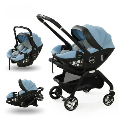 Portable 3-in-1 Baby Stroller Newborn Baby Sleeping Basket Multi-function Child Car Seat Luxury Baby Carriage Foldable