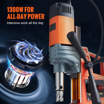 Magneetboormachine - Kernboormachine - Magnetische Boormachine - 1300W - Industriële Magneetboor - Magneetkernboormachine - voor Metaal en Verbouwing - QUORE