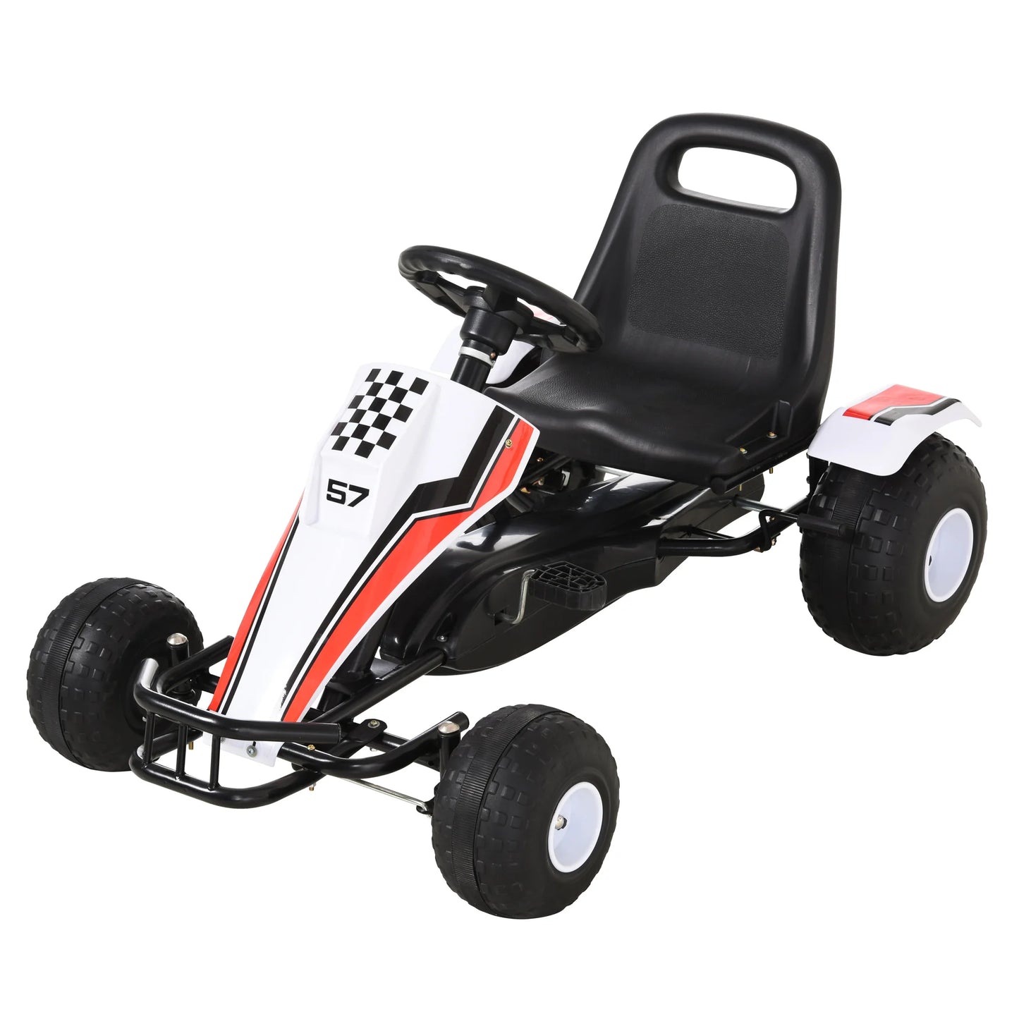 HOMCOM Go Kart to pedals for children + 3 years old with adjustable seat and brake
