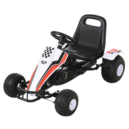 HOMCOM Go Kart to pedals for children + 3 years old with adjustable seat and brake