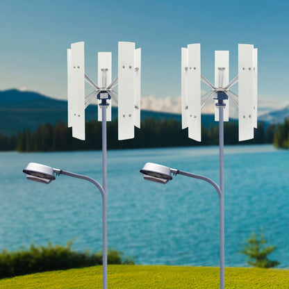 Verticale Windturbine – Windgenerator – Windmolens – Duurzame Energie – 500W Vermogen – Stil – Weerbestendig - QUORE