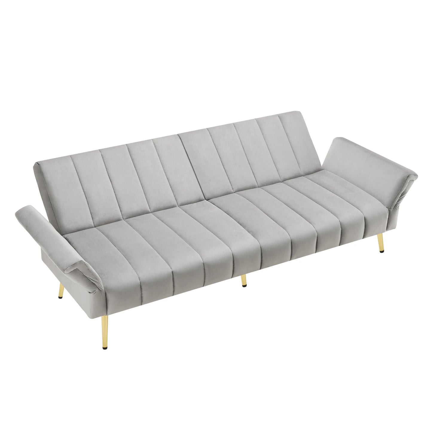 Velvet Slaapbank – Velours Bank – Vouwbed – Slaapbank Sofa – Zitbank – Verstelbare Rugleuning – Uitklapbaar Tot Bed 220x104 cm