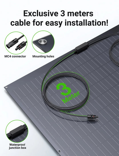 960W Zonnepanelen Set – Zonnepaneel Kit – Balkonzonnepanelen – Flexibele Panelen – Micro-omvormer – 17,55% Efficiëntie – IP67 Waterdicht