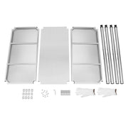 Roestvrijstalen Keukentafel - 3-Laags Werktafel & Opslagrek voor Restaurants - Keukens & Voorraadkasten - Gemakkelijk te Demonteren Tafel - Keukenplank voor Voorraadkasten - Zilver