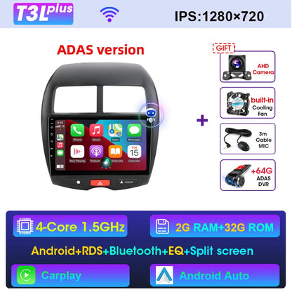 2Din Android Autoradio – Multimedia Speler – Navigatie Systeem – Touchscreen Entertainment – Autostereo – Variant T3L plus-ADAS – 10 Inch Scherm – Draadloos CarPlay & Android Auto