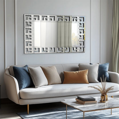 Spiegel – Wandspiegel – Passpiegel – Decoratieve Spiegel – Bevelglas Spiegel – 100x70 cm – MDF en Glas