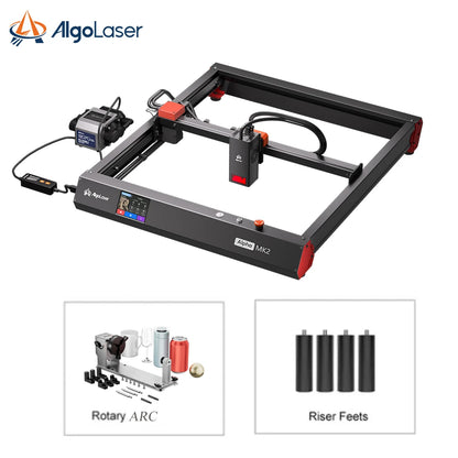 AlgoLaser Alpha MK2 20W Business Laser Engraver Machine Laser Cutter/Engraver with Air Pump 3.5" Smart Touch 2.0 AlgoOS System