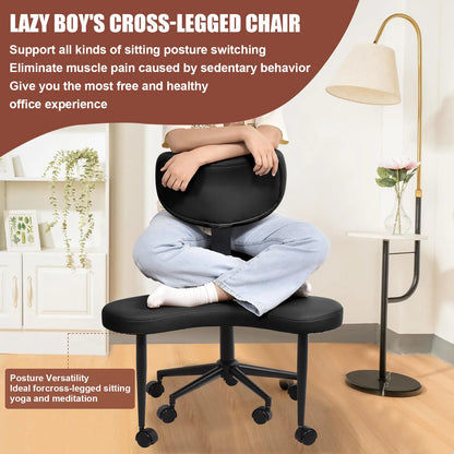 Meditatiestoel – Meditatiekruk – Relaxstoel – Yogastoel – Zitkussenstoel – Bruin – Verstelbare Zithoogte – Ergonomisch Comfort