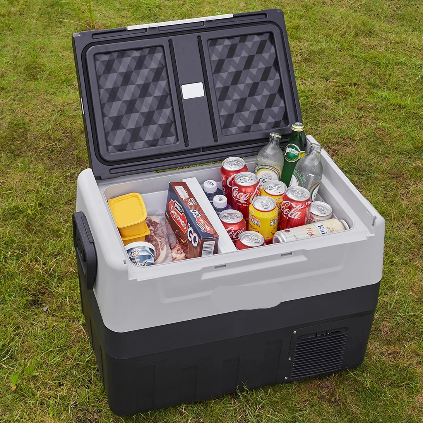 Auto Koelbox - Camping Koelkast - Auto Koelbox Compressor - 55L - 12V/24V - 45dB - Mini Compressor Koelkast - en Vriezer - Draagbare - Voor Camping - Auto - Caravan - Boot - QUORE