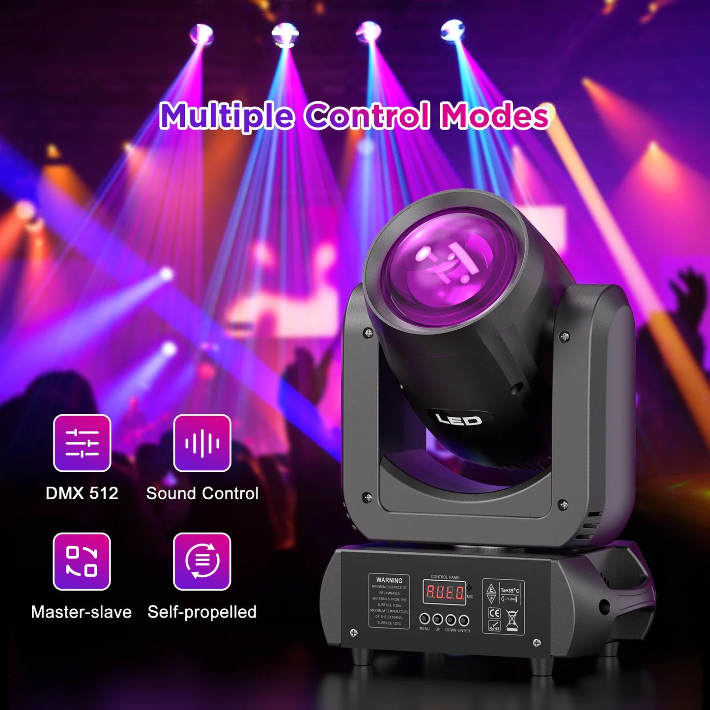 Movinghead Verlichting – LED Moving Head – Podiumlicht – Disco Licht – DJ Verlichting – 2 Stuks 150W – 18-Luik Prisma & 8 Gobo Patronen – Vliegcase Transport – Nauwkeurige XY-As Positionering