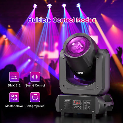 Movinghead Verlichting – LED Moving Head – Podiumlicht – Disco Licht – DJ Verlichting – 2 Stuks 150W – 18-Luik Prisma & 8 Gobo Patronen – Vliegcase Transport – Nauwkeurige XY-As Positionering