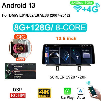 Android 14 Autoradio – Multimedia Speler – Navigatiesysteem – Touchscreen Radio – Carplay Draadloos – 8GB RAM – 256GB Opslag