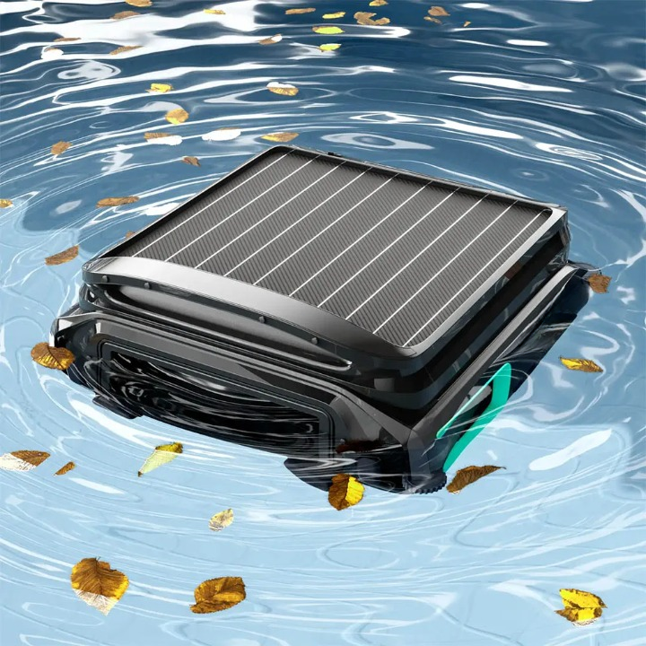 Zwembadskimmer – Automatische Skimmer – Zonne-energie Skimmer – Bluetooth Skimmer – 7 Liter Opvangmand – Anti-Stranding Technologie - Zwart