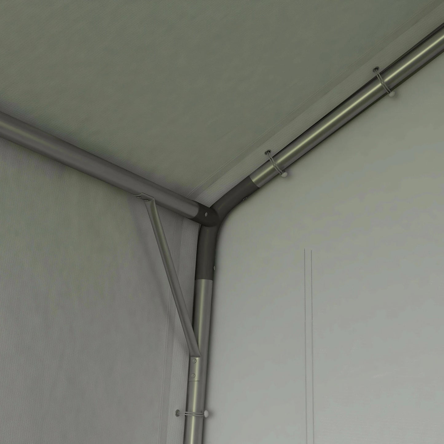 Garagetent – Schuurtent – Opbergtent – Beschutting – Motorstalling – Stevig Verzinkt Staal – Waterdicht UV-bestendig Doek - 2.1 x 3.6 x 2.35 m - Donkergrijs