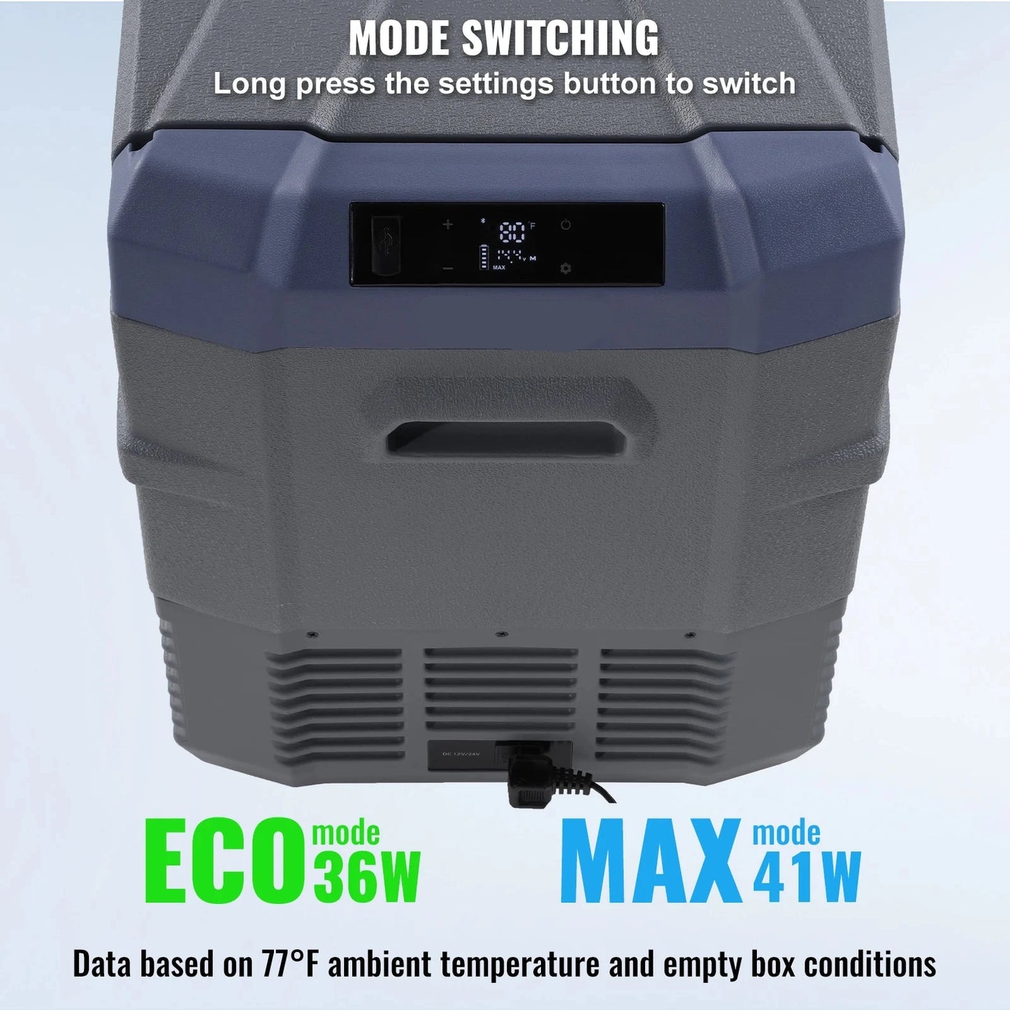 Draagbare Autokoelkast – Koelbox – Auto Koelbox – Camping Koelbox – 50 Liter – Temperatuur Instelbaar – Stil Geluid - QUORE