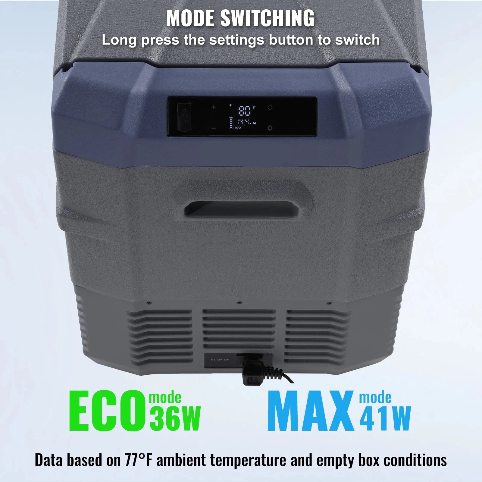 Draagbare Autokoelkast – Koelbox – Auto Koelbox – Camping Koelbox – 50 Liter – Temperatuur Instelbaar – Stil Geluid - QUORE