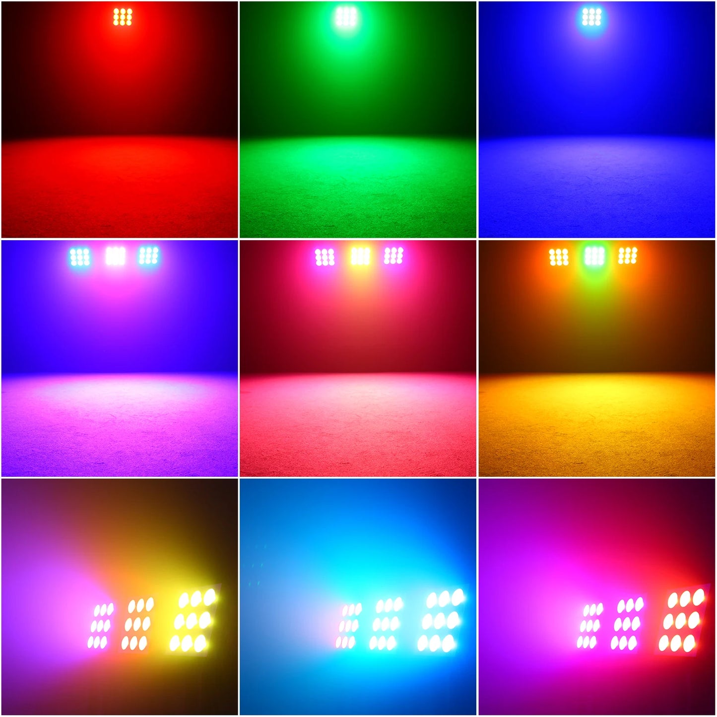 Led Parlicht – RGBW LED Licht – Stage Licht – Effect Licht – DJ Licht – Set van 2 – 108W Matrix Design – DMX512 Controle