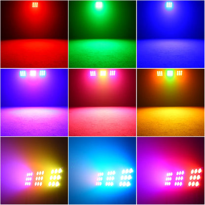 Led Parlicht – RGBW LED Licht – Stage Licht – Effect Licht – DJ Licht – Set van 2 – 108W Matrix Design – DMX512 Controle