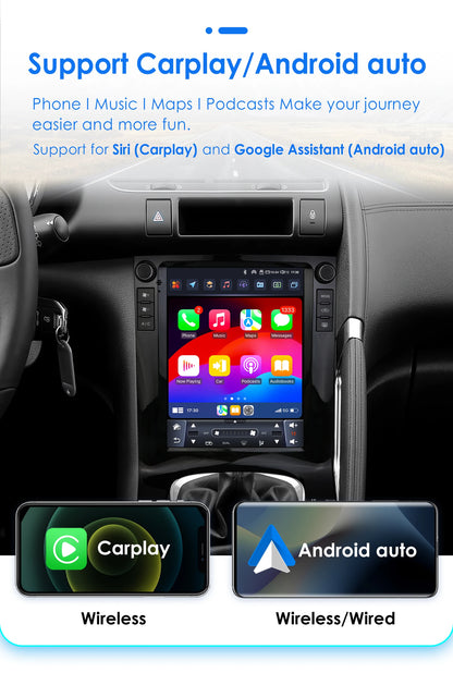 2 DIN Autoradio – Multimedia Systeem – Touchscreen Radio – Navigatiesysteem – Auto Stereo – Android 13 OS – 9,7" Verticale Capacitive Screen – CarPlay & Offline GPS Navigatie