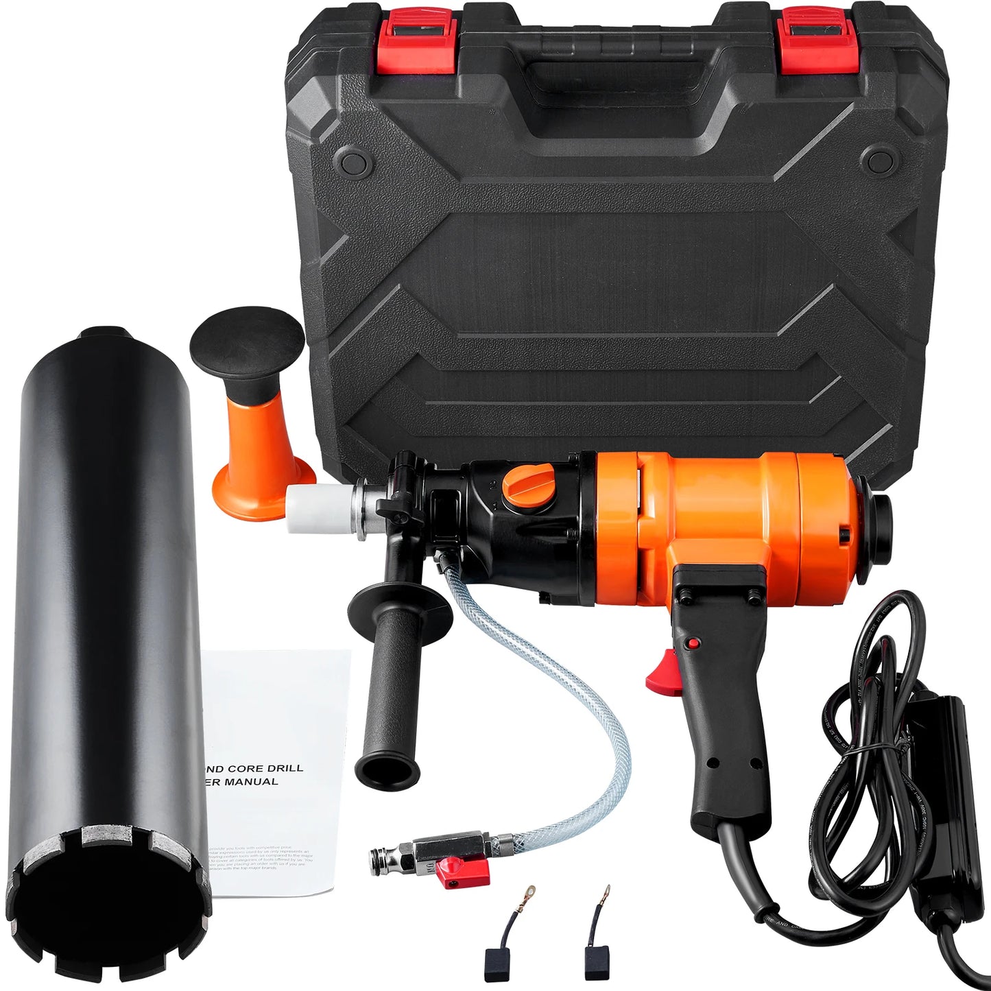 SucceBuy 1500W 4in Bit Diamond Core Drill Machine Handheld Concrete Core Drill Rig Wet Stepless Speed Electric Drilling Machine