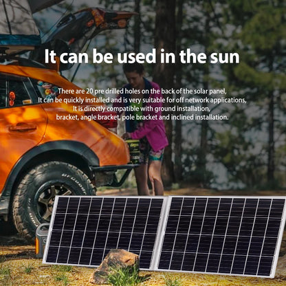 Zonnepanelen - Monokristallijne Zonnepaneel Kit - Flexibel - Zonne Energie - 100W - Waterdichte - voor Camping, RV en Thuisgebruik