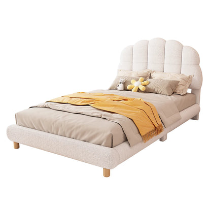 Bedframe – Eenpersoonsbed – Slaapbank – Bedombouw – Stalen Bed – 140x200 cm – Hydraulische Opbergruimte – Donkergrijze Katoenen Bekleding - QUORE
