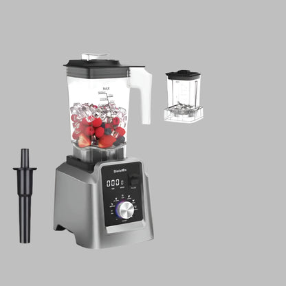 Blender – Blender Smoothie - Smoothie Maker - Blender to go - Foodprocessor - Keukenmachine - Professionele Blender met Smart Timer – 2200W – voor Smoothies, ijsblokjes, soepen & sappen - 2L BPA-vrije Kan + 600ML Droge Voedselmolen - QUORE