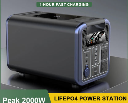 Power Station – Draagbare Accu – Noodstroom – Energiebron – Backup – 800W Continu Vermogen – Snelle PD Type-C Lading