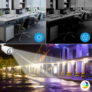 MISECU Draadloze Camerabeveiliging Set - 5MP - 2K QHD - Set 2x Camera - Wit - Binnen & Buiten - Met Nachtzicht - QUORE