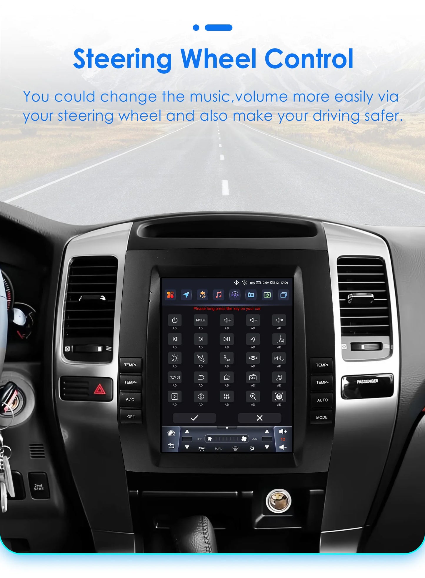 Multimedia Autoradio – Inbouw Radio – Auto Stereo – Navigatiesysteem – Touchscreen Audio Systeem – 9,7" Scherm – 360° Camera Support