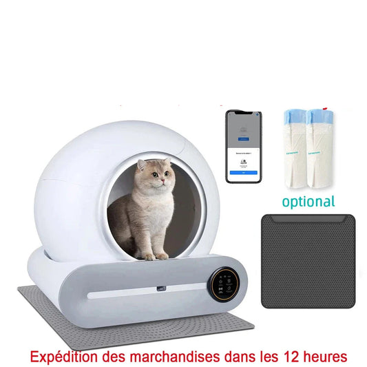 Tonepie 65l automatic smart cat toilet self-cleaning fully enclosed cat pet toilet toilet English versions