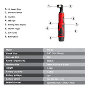 WS-B3-B1 - Impact Wrench - Impact Drivers - 12V - 380rpm - Cordless Impact Wrench - Impact Wrench with Battery - Red