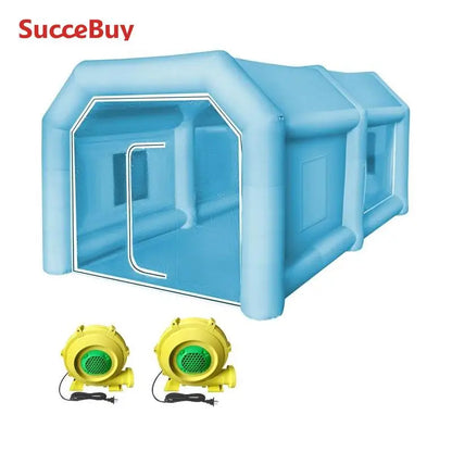 SucceBuy Inflatable Tent 13x 8 x 7 FT Inflatable Spray Booth Custom Tent Inflatable Paint Booth Tent Car Paint Booth Workstation