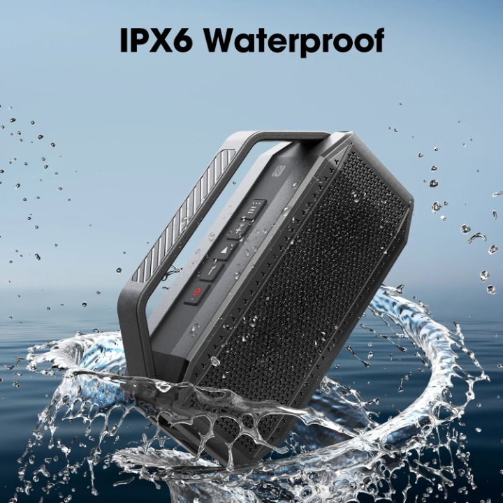 Luidsprekers - Bluetooth-luidsprekers - Draagbare - Draadloos - Waterdichte - met Subwoofer - Diepe Bas - 5100mAh - 80dB - 50-99 W - 70Hz-20KHz - AUX - Twee-weg - 2.0CH - Zwart - QUORE