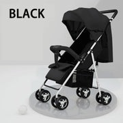 kinderwagen - 3 in 1 Draagbare Kinderwagen - Jogging buggy - Baby kinderwagen - Kinderwagen - Runner - Lichtgewicht kinderwagen - Baby Trolley - Reiswagen voor pasgeboren baby's - Zwart