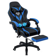 Gaming Chair Massage - Gaming Chair - Racing Game Chair - Office Chair with Footrest - Ergonomic Office Chair.