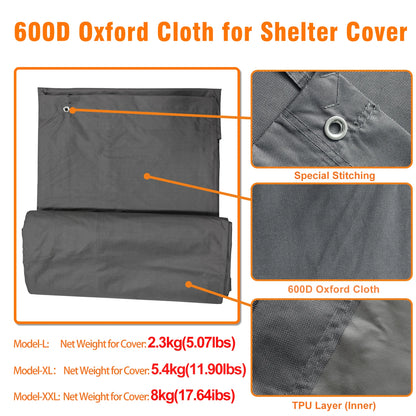 Kippenren – Pluimveren – Buitenren – Dierenren – Geheime Ren – Extra Groot – Stevig Metalen Frame – UV-Bestendige Oxford Doek