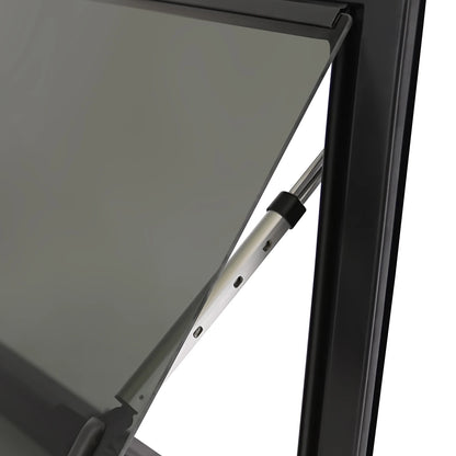 Uitzetraam Camper – Ventilatieraam – Ramen Caravan – Insectenhor – Aluminium Glas – Verstelbare Opening 65° – Vergrendelbare Handgreep - QUORE