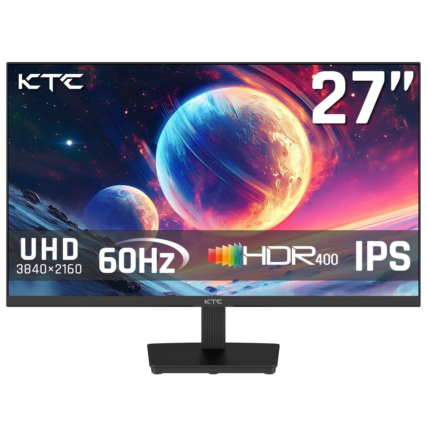 27 Inch 4K UHD Monitor – Computer Scherm – Beeldscherm – IPS Monitor – LCD Monitor – HDR400 – 60 Hz Verversingssnelheid - QUORE