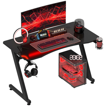 Gaming Bureau – Bureau Voor Gamers – Computerbureau – Studiebureau – Werkplek – Groot Werkblad 120x60 Cm – Verstelbare Poten