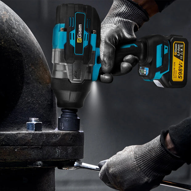 Impact Wrench - Electric Impact Wrench - Battery Impact Wrench - Impact Driver - 3100N.M Torque Brushless Electric Impact Wrench -without 18V Battery and Plug