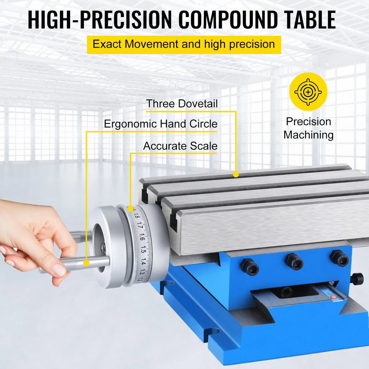 Milling work table - Compound work table - Cross slide work table - Sliding workpiece holder - 4"X7.3" - Adjustable - for drilling vice
