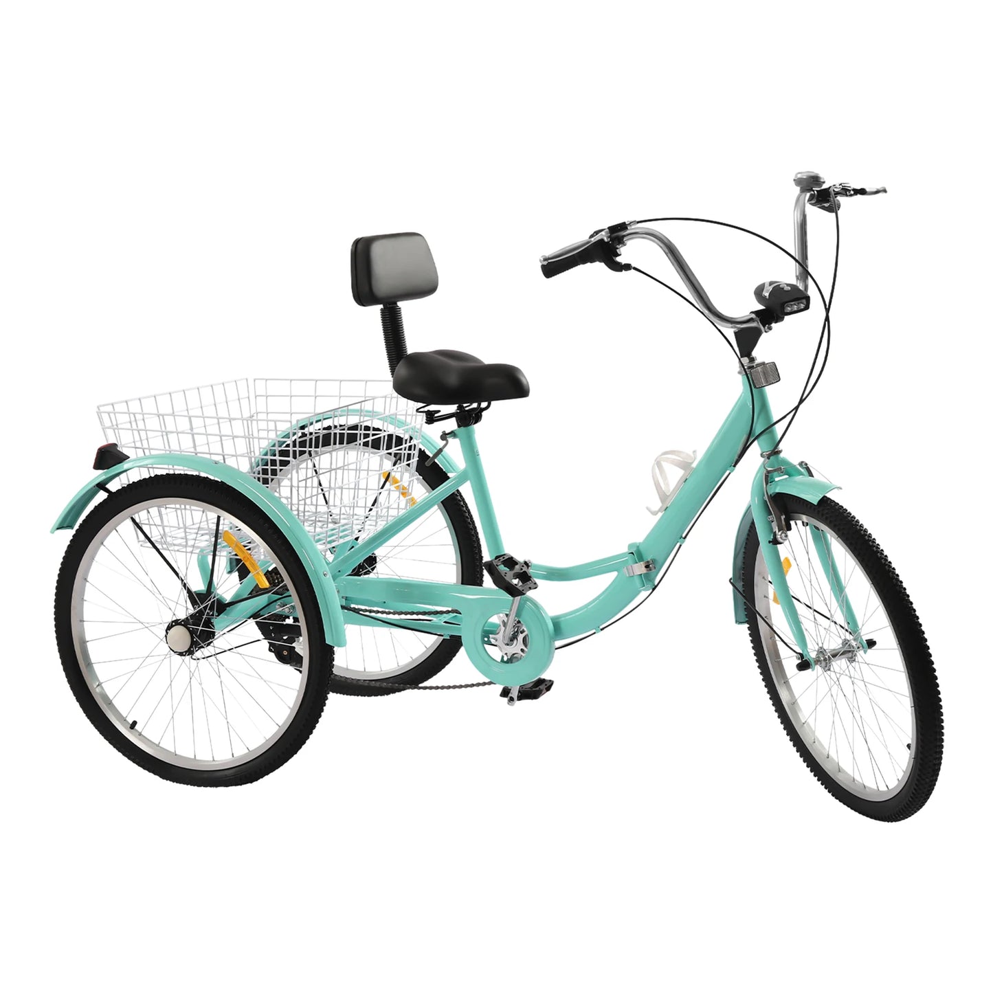 Driewieler Voor Volwassenen – Driewielerfiets – Drie Wielen – Stabiele Fiets – Stadsfiets – Hoogwaardig Koolstofstaal – 7 Versnellingen