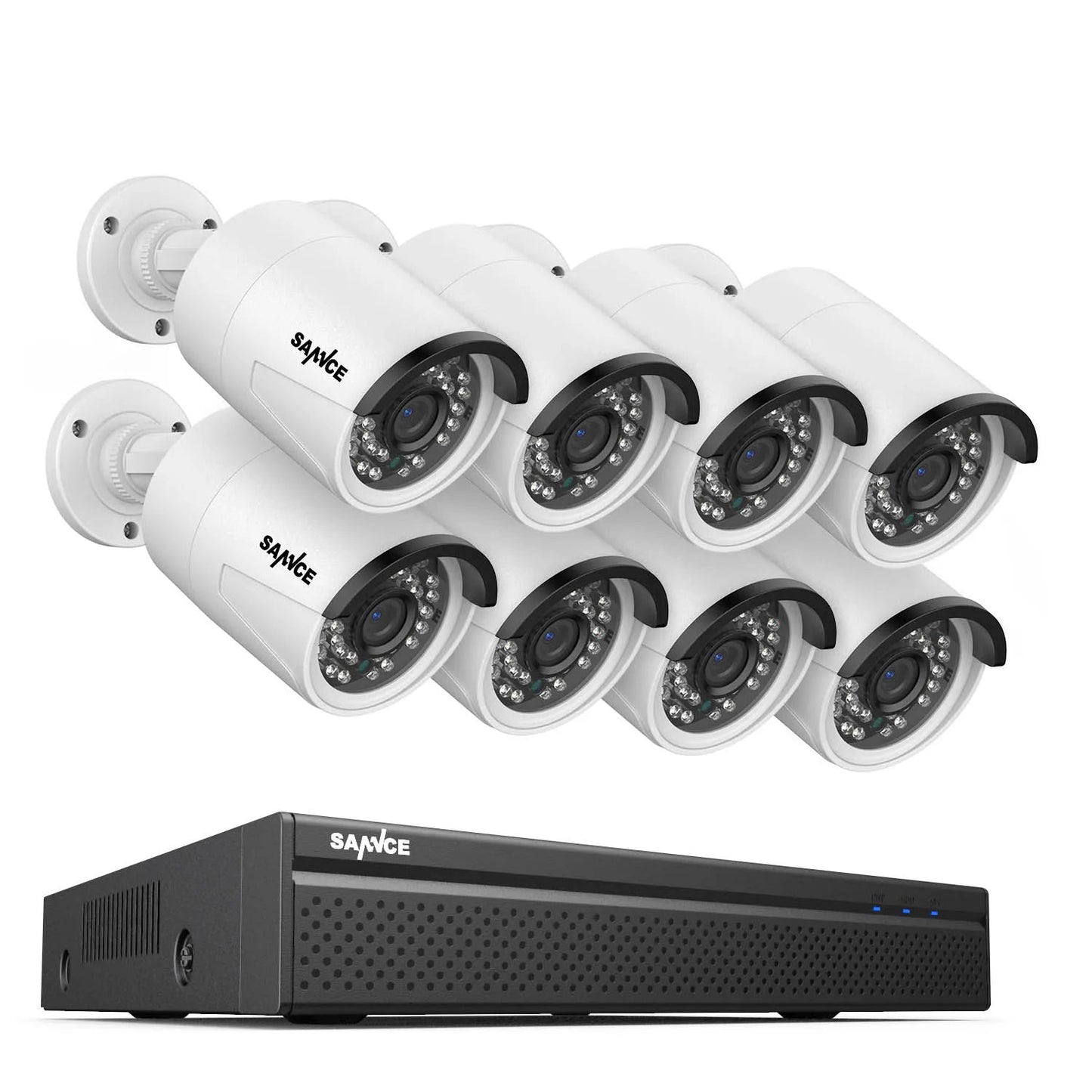 8-kanaals 5MP POE NVR CCTV Systeem – Beveiligingscamera Set – IP Camera’s – Videosurveillance – Outdoor Bewaking – 2TB HDD – Nachtzicht Tot 30 Meter – Weerbestendig IP66